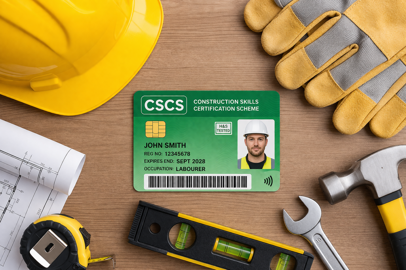 the image reflects a cscs card and the blog article breaks down the full cost of a cscs card. the blog describes solutions to when your cscs card gets stolen