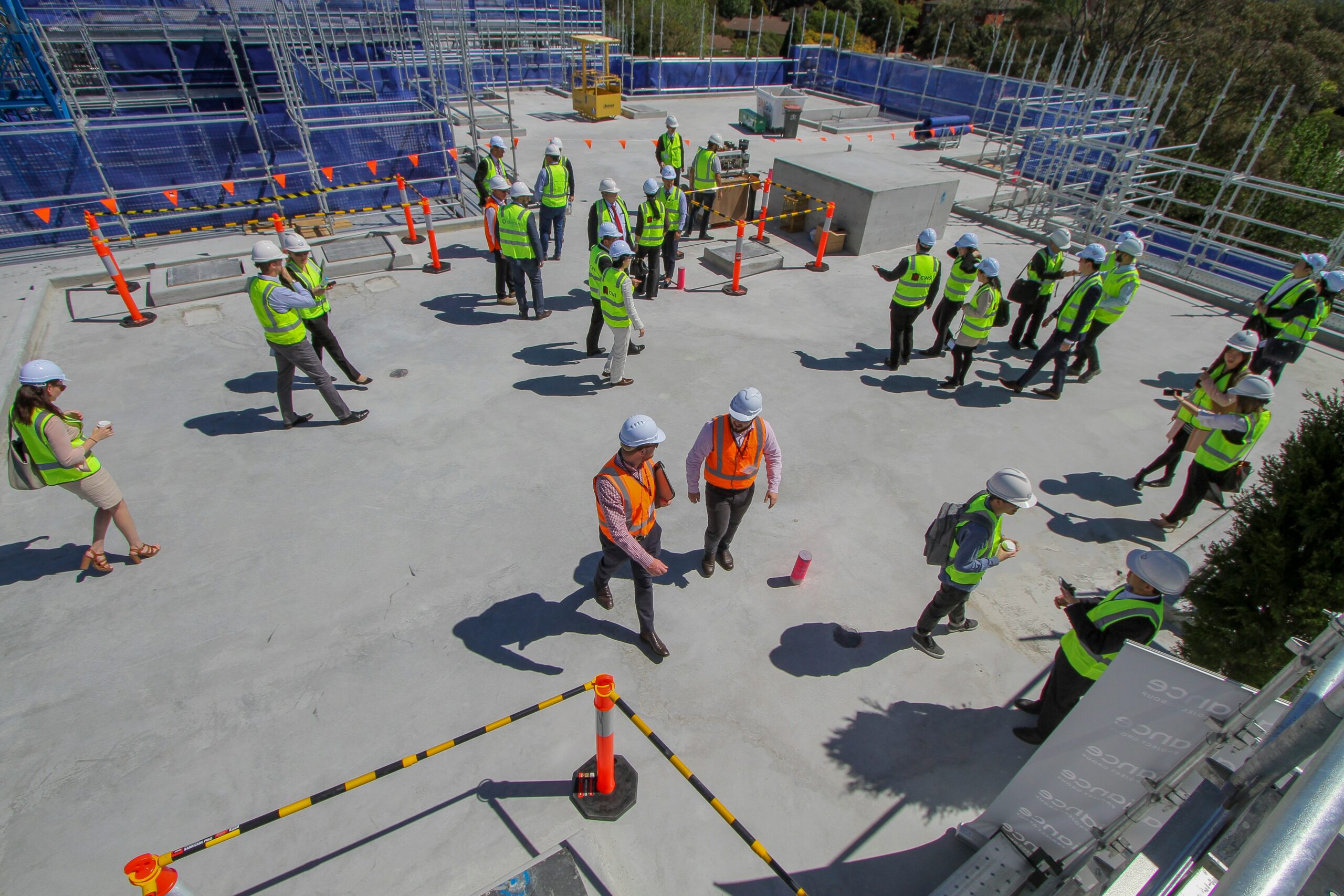 A supervisor working on a construction site management project.